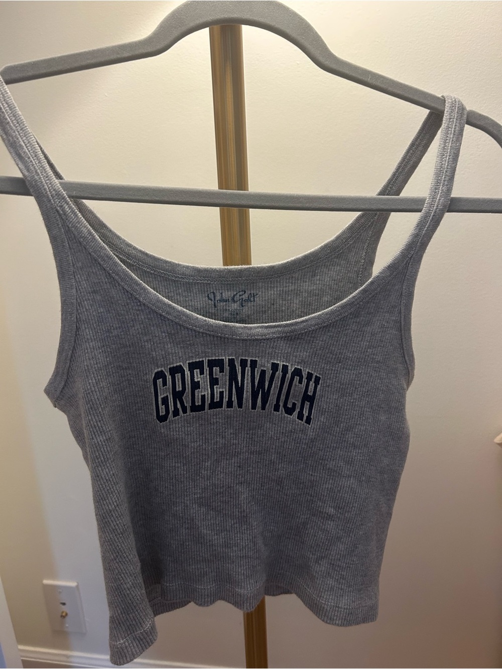 Brandy Melville Grey 'Greenwich' Ribbed Tank